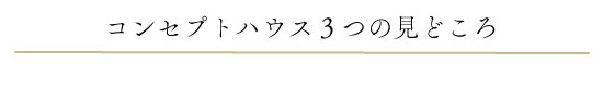 コンセプト３つの見どころ